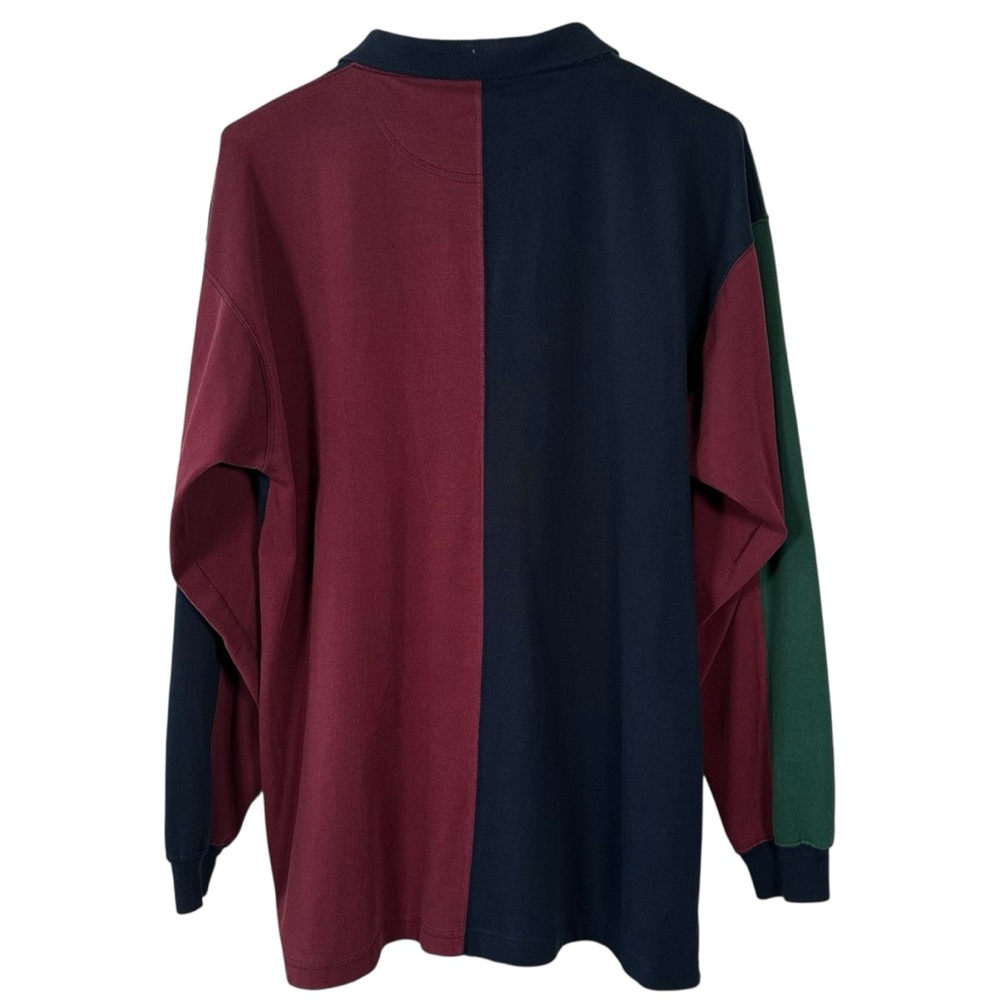 Vintage Givenchy Activewear Men Large Rugby Polo Shirt 80s 90s Color Block Prep - Picture 5 of 13